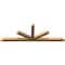 Ekena Millwork Saratoga Smooth Timber Gable Bracket, Western Red Cedar, 84"W x 28"H x 3 1/2"D x 3 1/2"F, 8/12 Pitch GBW084X28X0404SAR00SWR - alternate 5